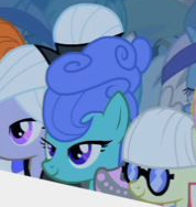Size: 178x188 | Tagged: safe, derpibooru import, screencap, midnight fun, minuette, picture frame (character), picture perfect, regal candent, stella lashes, earth pony, pony, green isn't your color, background pony, cropped, female, mare, stella