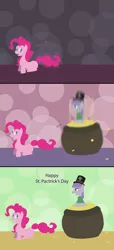 Size: 1136x2491 | Tagged: safe, artist:liracrown, derpibooru import, maud pie, pinkie pie, earth pony, pony, bits, clover, comic, female, four leaf clover, holiday, mare, saint patrick's day