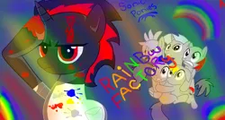 Size: 1284x688 | Tagged: semi-grimdark, artist:lifelesssoniclover, derpibooru import, ponified, pony, fanfic:rainbow factory, blaze the cat, knuckles the echidna, miles "tails" prower, silver the hedgehog, sonic the hedgehog, sonic the hedgehog (series)