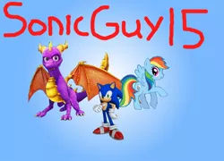 Size: 1298x932 | Tagged: safe, artist:hedgehogninja94, derpibooru import, rainbow dash, copy and paste, crossover, image, jpeg, obligatory pony, sonic the hedgehog, sonic the hedgehog (series), spyro the dragon