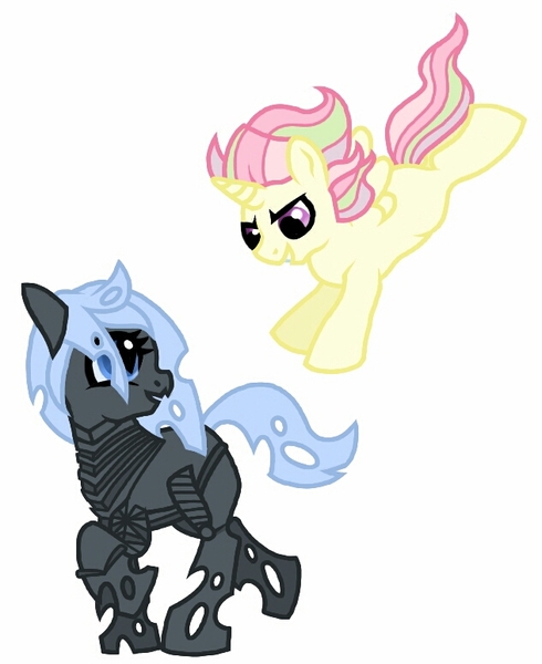 Size: 632x774 | Tagged: safe, artist:unoriginai, derpibooru import, oc, oc:crusta, oc:prince afterglow, unofficial characters only, alicorn, alien, changeling, pony, xenomorph, alicorn oc, alien (franchise), crossover, crossover shipping, cute, horn, jumping, looking back, magical lesbian spawn, offspring, open mouth, parent:princess celestia, parent:queen chrysalis, parent:twilight sparkle, parent:unnamed oc, parents:canon x oc, parents:twilestia, playing tag, raised hoof, raised leg, shipping, simple background, smiling, smirk, white background, wings