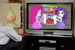 Size: 800x535 | Tagged: safe, derpibooru import, pinkie pie, princess celestia, rarity, equestria girls, rainbow rocks, 1000 hours in ms paint, 1000 years in photoshop, celestia's proclamation, comic, exploitable meme, gnome child, hapless twilight, meme, memeception, ms paint, rainboom's advertisement, runescape, the meme that never ends