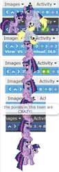 Size: 227x663 | Tagged: safe, derpibooru import, derpy hooves, twilight sparkle, twilight sparkle (alicorn), alicorn, pony, desktop ponies, female, mare, pixel art, ponies riding ponies, riding, sprite, twilight stackle, we need to go deeper