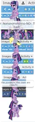 Size: 171x592 | Tagged: safe, derpibooru import, derpy hooves, twilight sparkle, twilight sparkle (alicorn), alicorn, pony, arrow, desktop ponies, female, mare, pixel art, sprite, twilight stackle, we need to go deeper