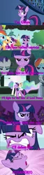 Size: 844x3351 | Tagged: captain ginyu, caption, derpibooru import, dragon ball z, ginyu force, ginyu tokusentai!!, image macro, implied tyrant celestia, meme, princess celestia, purple text, safe, screencap, text, twilight sparkle