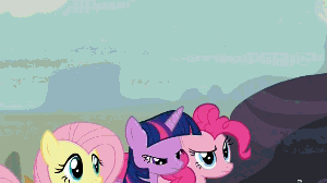 Size: 300x168 | Tagged: animated, animation error, applejack's hat, are you frustrated?, cowboy hat, derpibooru import, gif, great moments in animation, hat, meme, necc, nightmare fuel, non-looping gif, rainbow dash, rainbow girrash, safe, screencap, the cutie map, wat