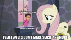 Size: 1366x768 | Tagged: caption, derpibooru import, edit, edited screencap, even tweets don't make sense anymore, fluttershy, image macro, jaden smith, meme, safe, screencap, text, the cutie map