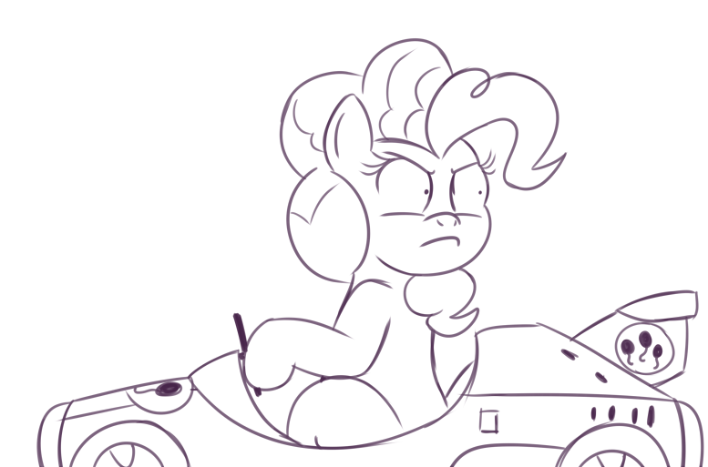 Size: 777x513 | Tagged: artist needed, source needed, useless source url, safe, derpibooru import, pinkie pie, pony, the cutie map, female, looking at you, luigi's death stare, mare, mario kart 8, meme, monochrome, solo, unamused, wide eyes