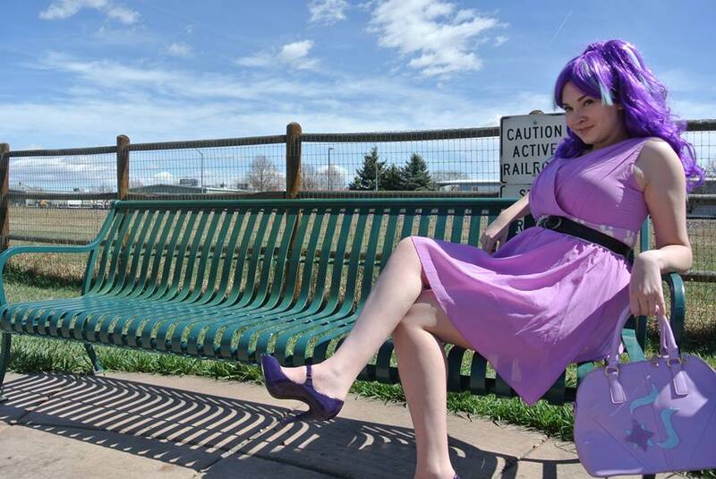 Size: 960x642 | Tagged: artist:lochlan o'neil, belt, clothes, cosplay, costume, derpibooru import, dress, high heels, human, irl, irl human, photo, safe, shoes, starlight glimmer