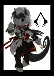 Size: 2000x2803 | Tagged: safe, artist:dfectivedvice, artist:grinning-alex, derpibooru import, octavia melody, pony, assassin's creed, bipedal, clothes, cosplay, costume, solo