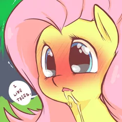 Size: 500x500 | Tagged: suggestive, artist:cold-blooded-twilight, derpibooru import, fluttershy, pegasus, pony, :<, blushing, blushing profusely, dendrophilia, dilated pupils, drool, explicit source, eyes on the prize, female, fetish, fluttertree, mare, open mouth, shivering, solo, solo female