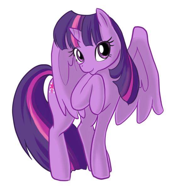 Size: 969x1069 | Tagged: safe, artist:syo-senpai, derpibooru import, twilight sparkle, twilight sparkle (alicorn), alicorn, pony, cute, female, mare, raised hoof, solo