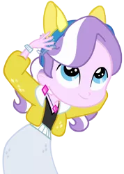 Size: 3000x4217 | Tagged: safe, artist:cool77778, derpibooru import, diamond tiara, equestria girls, equestria girls (movie), absurd resolution, pony ears, simple background, solo, transparent background, vector