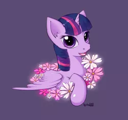 Size: 1024x960 | Tagged: safe, artist:dsp2003, derpibooru import, twilight sparkle, twilight sparkle (alicorn), alicorn, pony, female, flower, mare, simple background, solo