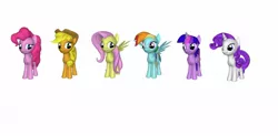 Size: 1681x830 | Tagged: safe, derpibooru import, applejack, fluttershy, pinkie pie, rainbow dash, rarity, twilight sparkle, twilight sparkle (alicorn), alicorn, pony, 3d, female, mane six, mare