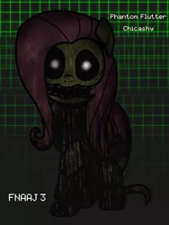 Size: 1536x2048 | Tagged: applefreddy, applefreddy fazjack's pizzeria, artist:prismaticstars, derpibooru import, five nights at aj's, five nights at aj's 3, five nights at freddy's, flutterchica, fluttershy, semi-grimdark, solo