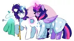 Size: 968x539 | Tagged: safe, artist:twirity, derpibooru import, rarity, twilight sparkle, twilight sparkle (alicorn), alicorn, pony, female, lesbian, mare, rarilight, shipping