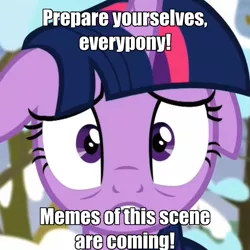 Size: 739x739 | Tagged: safe, derpibooru import, screencap, twilight sparkle, twilight sparkle (alicorn), alicorn, pony, tanks for the memories, caption, female, game of thrones, image macro, mare, meme, reference, text, winter is coming