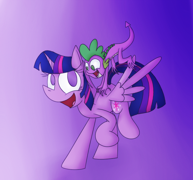 Size: 1480x1374 | Tagged: safe, artist:mr. rottson, deleted from derpibooru, derpibooru import, spike, twilight sparkle, twilight sparkle (alicorn), alicorn, pony, female, mare, playing