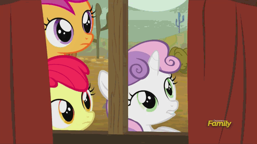 Size: 500x281 | Tagged: animated, apple bloom, appleoosa's most wanted, cutie mark crusaders, derpibooru import, discovery family, discovery family logo, key, magic, safe, scootaloo, screencap, sheriff silverstar, sweetie belle, sweetie belle's magic brings a great big smile