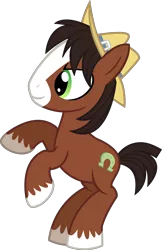 Size: 2521x3879 | Tagged: safe, artist:cheezedoodle96, derpibooru import, trouble shoes, pony, appleoosa's most wanted, >:), cute, little troubleshoes, rearing, simple background, solo, svg, .svg available, transparent background, troublebetes, vector, younger