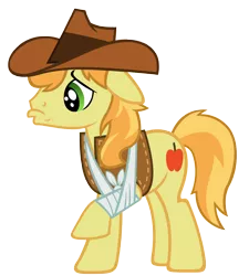 Size: 4500x5000 | Tagged: absurd resolution, appleoosa's most wanted, artist:sofunnyguy, braeburn, broken leg, derpibooru import, injured, safe, simple background, transparent background, vector