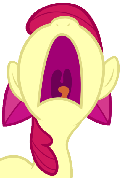 Size: 613x900 | Tagged: aaugh!, apple bloom, artist:cadpig1099, derpibooru import, nose in the air, safe, screaming, simple background, solo, vector, white background