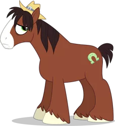 Size: 4000x4392 | Tagged: safe, artist:ambassad0r, derpibooru import, trouble shoes, earth pony, pony, appleoosa's most wanted, absurd resolution, hat, simple background, solo, transparent background, vector