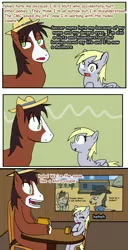 Size: 3177x6229 | Tagged: safe, artist:helsaabi, derpibooru import, derpy hooves, doctor whooves, sheriff silverstar, time turner, trouble shoes, pony, appleoosa's most wanted, derpy hooves gets all the stallions, derpyshoes, doctorderpy, female, jealous, love triangle, male, shipping, stallion, straight, trouble hooves