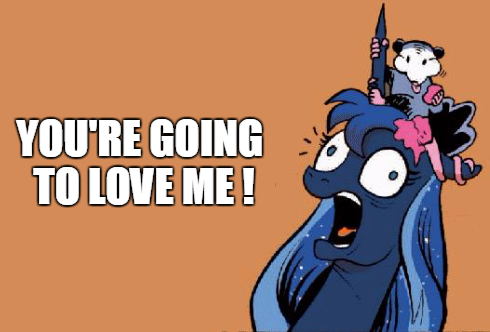 Size: 490x332 | Tagged: derpibooru import, exploitable meme, meme, princess luna, safe, spoiler:comicm10, tiberius, you're going to love me