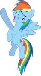 Size: 3283x6000 | Tagged: artist:slb94, beautiful, derpibooru import, i'll fly, pose, rainbow dash, safe, simple background, singing, solo, tanks for the memories, transparent background, vector