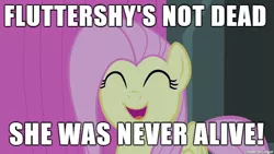 Size: 610x343 | Tagged: caption, derpibooru import, drunken peasants, fluttershy, god's not dead, image macro, meme, safe, text, the amazing atheist