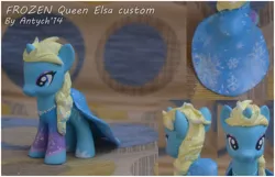 Size: 800x516 | Tagged: safe, artist:antych, derpibooru import, ponified, pony, brushable, custom, elsa, frozen (movie), irl, photo, solo, toy