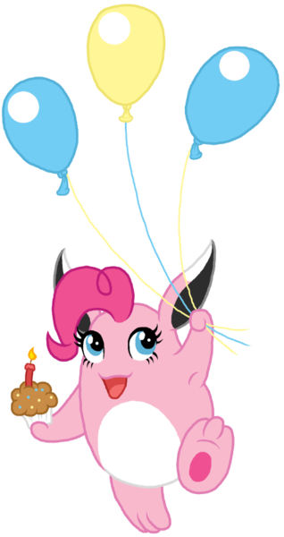 Size: 464x876 | Tagged: artist:kuruttra, balloon, derpibooru import, female, pinkie pie, pokefied, pokémon, safe, simple background, solo, species swap, transparent background, wigglytuff