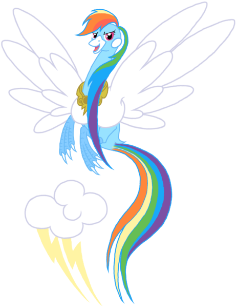 Size: 702x909 | Tagged: altaria, artist:kuruttra, bird, derpibooru import, female, pokefied, pokémon, rainbow dash, safe, simple background, solo, species swap, spread wings, transparent background, wings