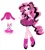 Size: 538x600 | Tagged: safe, artist:jenny chung, derpibooru import, official, pinkie pie, equestria girls, clothes, concept art, doll, dress, equestria girls prototype, female, goth, image, jacket, jpeg, pinkie pie's boutique, ponied up, simple background, solo, toy, white background