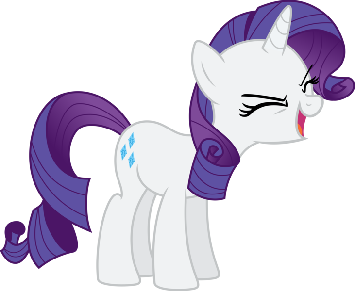 Size: 8009x6578 | Tagged: safe, artist:emedina13, derpibooru import, rarity, pony, unicorn, sonic rainboom (episode), absurd resolution, cheering, darling, eyes closed, female, flutteryay, mare, simple background, transparent background, vector, yay