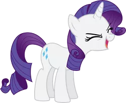 Size: 8009x6578 | Tagged: safe, artist:emedina13, derpibooru import, rarity, pony, unicorn, sonic rainboom (episode), absurd resolution, cheering, darling, eyes closed, female, flutteryay, mare, simple background, transparent background, vector, yay