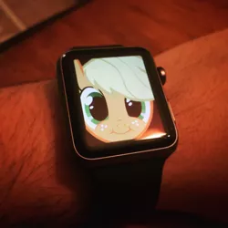 Size: 1280x1280 | Tagged: apple (company), applejack, apple watch, artist:tsitra360, derpibooru import, safe, watch, wristwatch