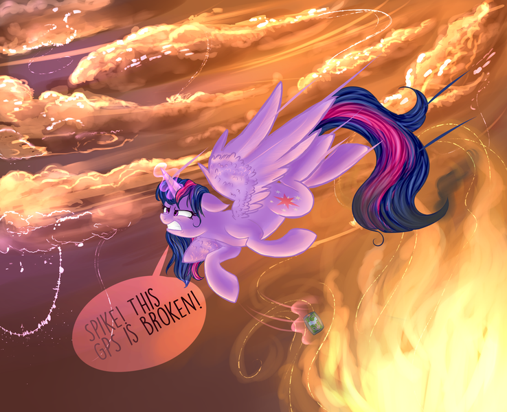 Size: 4000x3250 | Tagged: safe, artist:segraece, derpibooru import, twilight sparkle, twilight sparkle (alicorn), alicorn, pony, female, fire, flying, mare, solo