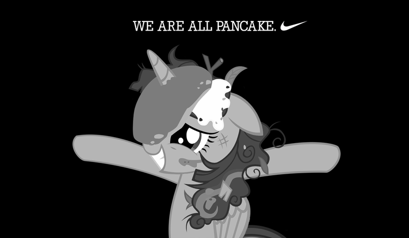 Size: 1200x700 | Tagged: safe, derpibooru import, twilight sparkle, twilight sparkle (alicorn), alicorn, pony, advertisement, cleveland, cleveland cavaliers, dirty, female, floppy ears, grayscale, grin, i'm pancake, lebron james, mare, messy mane, monochrome, nike, parody, smiling, sports, squee, we are all witnesses