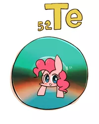Size: 800x1000 | Tagged: artist:joycall6, blushing, cd, chemistry, derpibooru import, part of a set, periodic table, pinkie pie, safe, series:joycall6's periodic table, solo, tellurium
