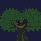 Size: 132x132 | Tagged: artist:herooftime1000, bird, crow, derpibooru import, fangame, nest, octavia in the underworld's cello, pixel art, safe, tree