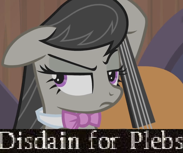 Size: 940x786 | Tagged: safe, derpibooru import, screencap, octavia melody, earth pony, pony, slice of life (episode), caption, disdain, disdain for plebs, expand dong, exploitable meme, female, floppy ears, image macro, mare, meme, octavia is not amused, plebeian, plebs, reaction image, solo, text, unamused