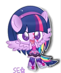 Size: 1941x2297 | Tagged: safe, artist:supererikastar, derpibooru import, twilight sparkle, twilight sparkle (alicorn), alicorn, equestria girls, chibi, solo