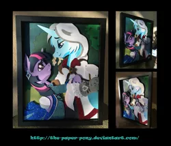 Size: 1325x1132 | Tagged: safe, artist:the-paper-pony, derpibooru import, twilight sparkle, oc, assassin's creed, canon x oc, craft, crossover, irl, photo, shadowbox, shipping