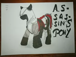 Size: 4000x3000 | Tagged: safe, derpibooru import, oc, ponified, pony, absurd resolution, assassin's creed, colored, traditional art