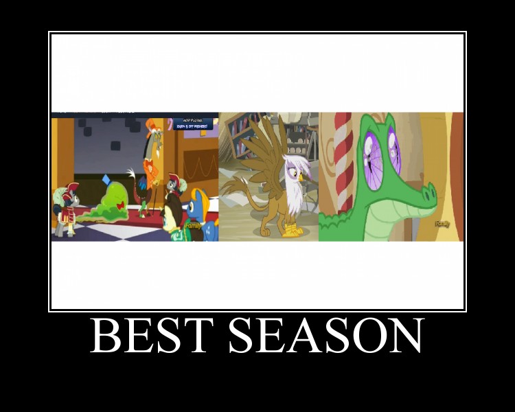 Size: 750x600 | Tagged: safe, derpibooru import, discord, fine line, gilda, gummy, maxie, perfect pace, smooze, gryphon, make new friends but keep discord, slice of life (episode), the lost treasure of griffonstone, best season, motivational poster, royal decree