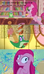 Size: 975x1649 | Tagged: american dad, derpibooru import, gummy, gummy the deep thinker, insanity face, meme, pinkamena diane pie, pinkie pie, semi-grimdark, slice of life (episode)