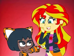 Size: 1360x1032 | Tagged: safe, artist:animekid0839, derpibooru import, sunset shimmer, oc, oc:kam-kam, equestria girls, blogspot pics, holiday, valentine's day